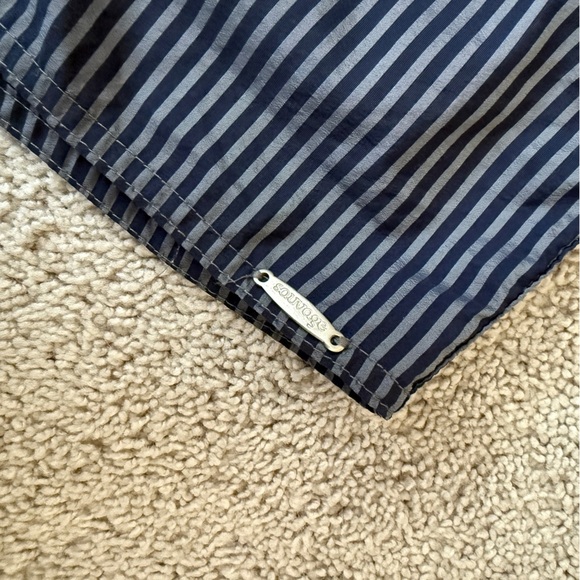 Sauvage California Swim Shorts | Blue Striped | Size S | 100% Nylon - Picture 4 of 10